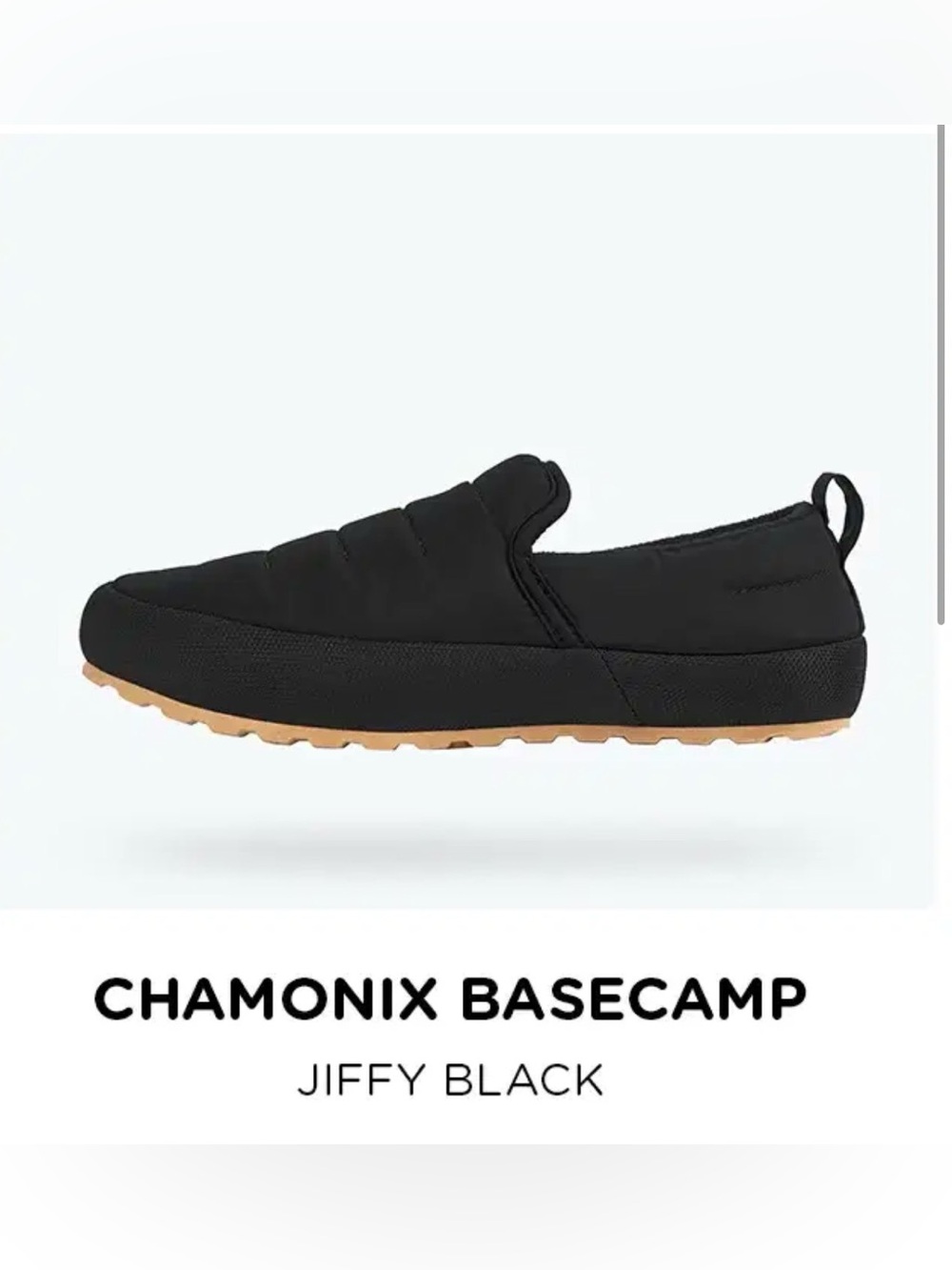 Native shoes chamonix base camp padded quilted slipper shoes US 7 eur 39